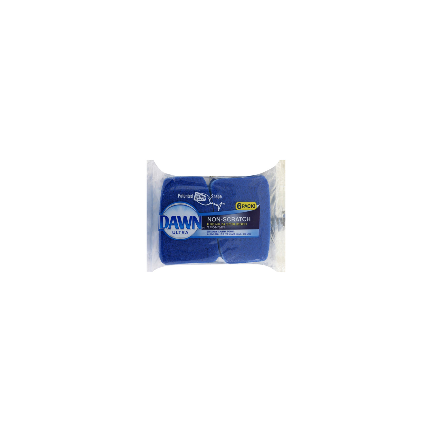 Dawn Non-Scratch Sponge, 6 Pack