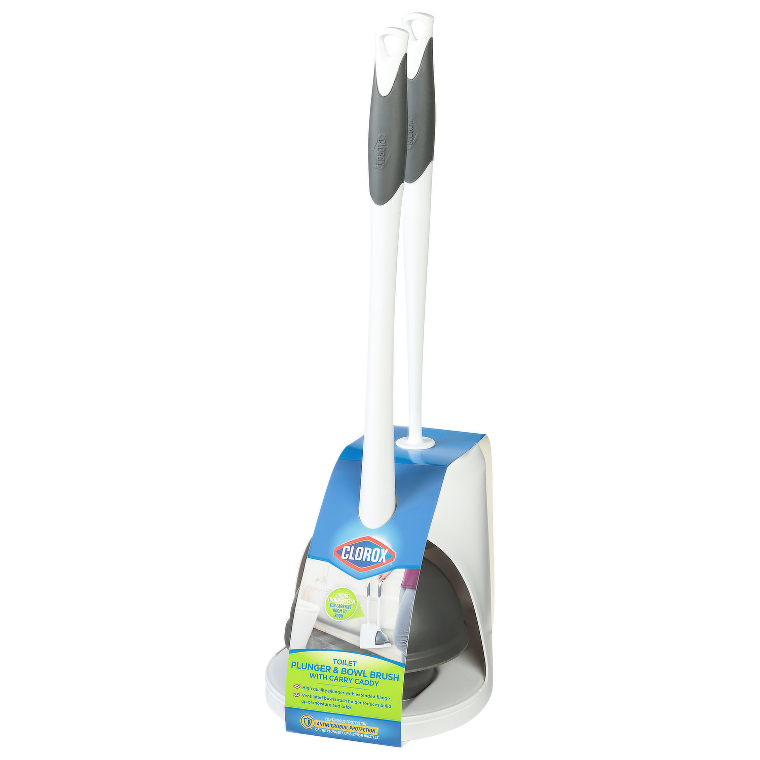 Clorox® Toilet Plunger & Brush Combo Caddy