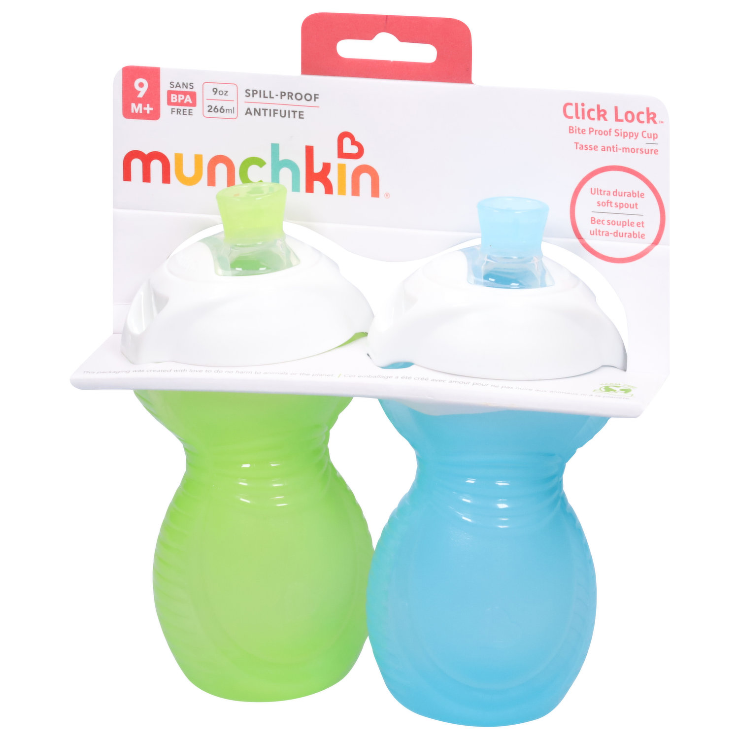 Munchkin Sippy Cups, 9+ Months, 9 Ounce - 2 cups