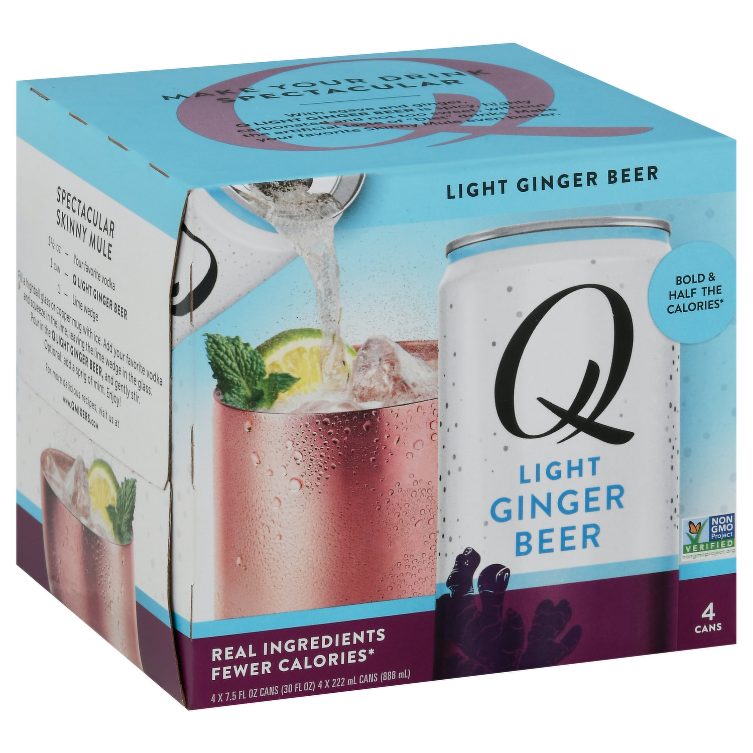 Q Mixers Hibiscus Ginger Beer, 4pk/7.5 oz cans