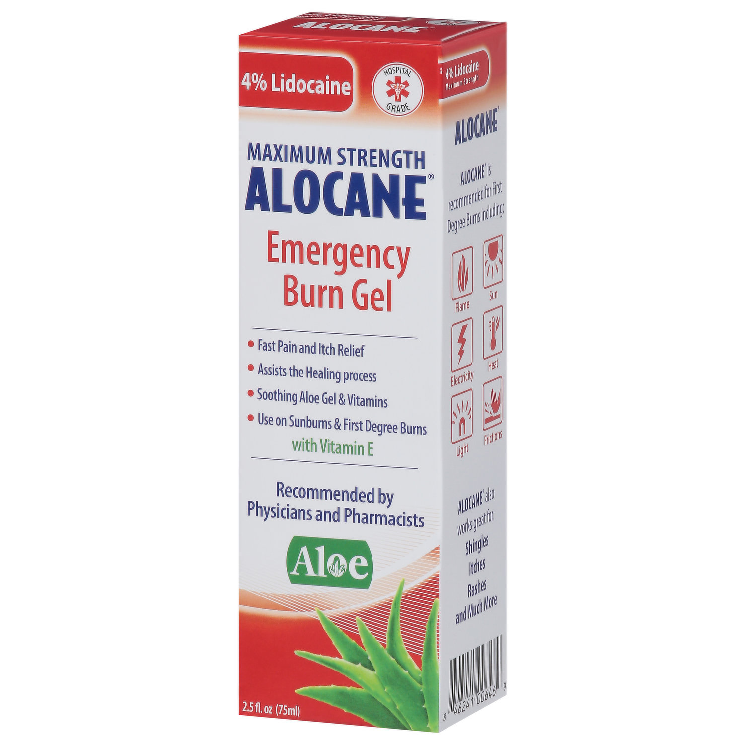 Alocane Emergency Burn Gel, Maximum Strength