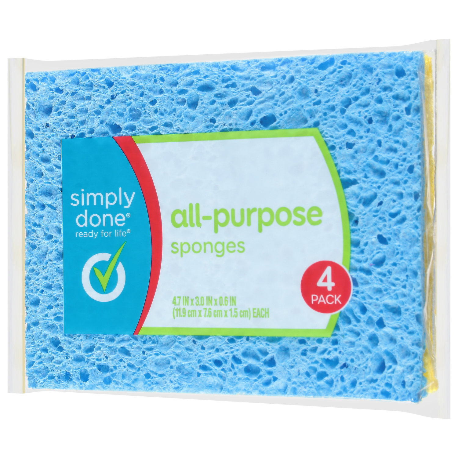 Simply Done Sponges, All-Purpose, 4 Pack