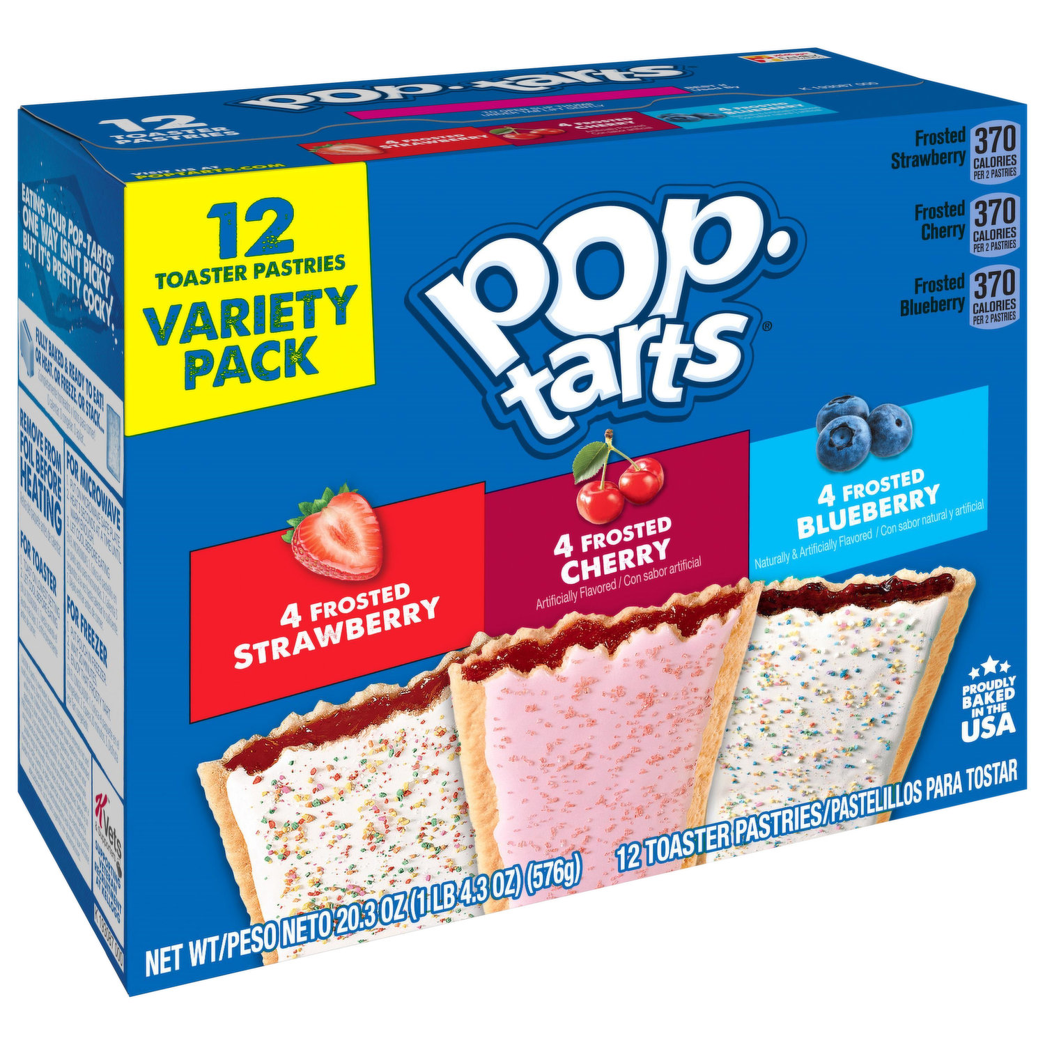 Pop-Tarts Assorted Flavor Toaster Pastry 2-Pack - 72/Case