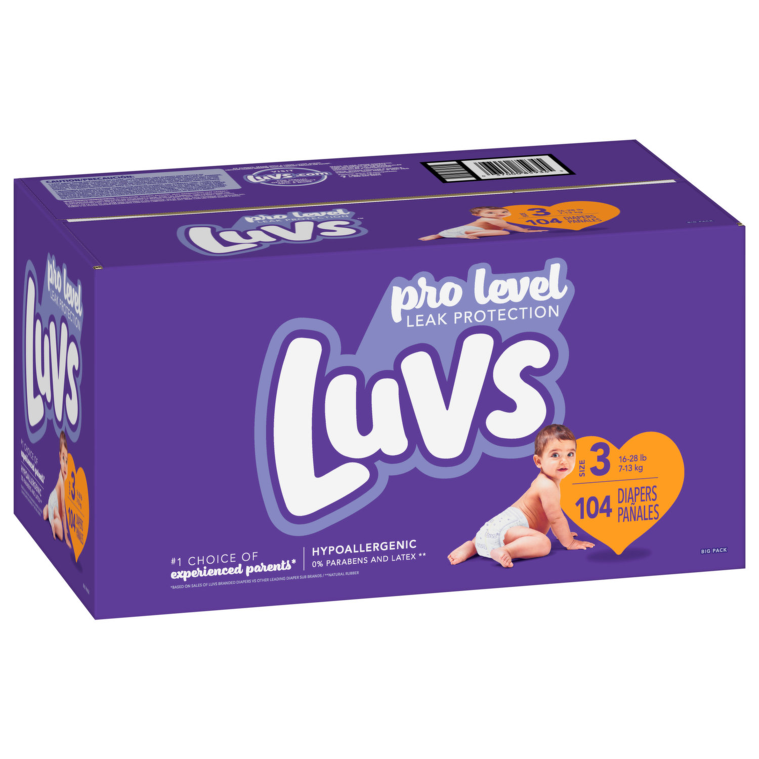 Luvs Diapers, Pro Level Leak Protection, Size 4 (22-37 lb), Big Pack -  Brookshire's