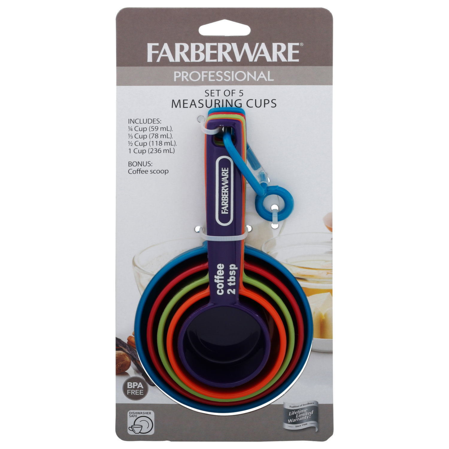 Farberware Multi-Color 4-Piece Measuring Cup Set