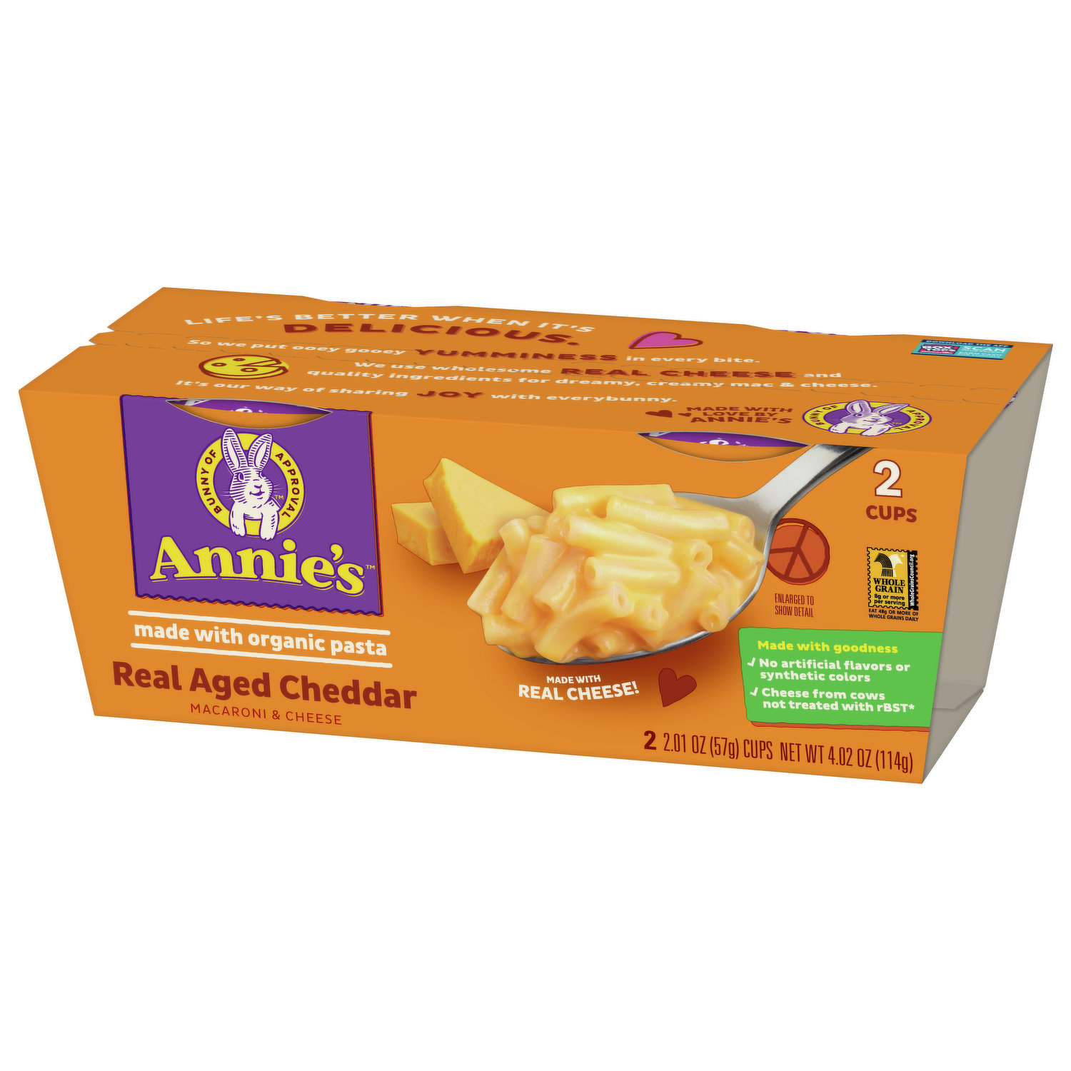 Annie's Homegrown Gluten Free Macaroni & Cheese, Rice Pasta & Cheddar - 6 oz box