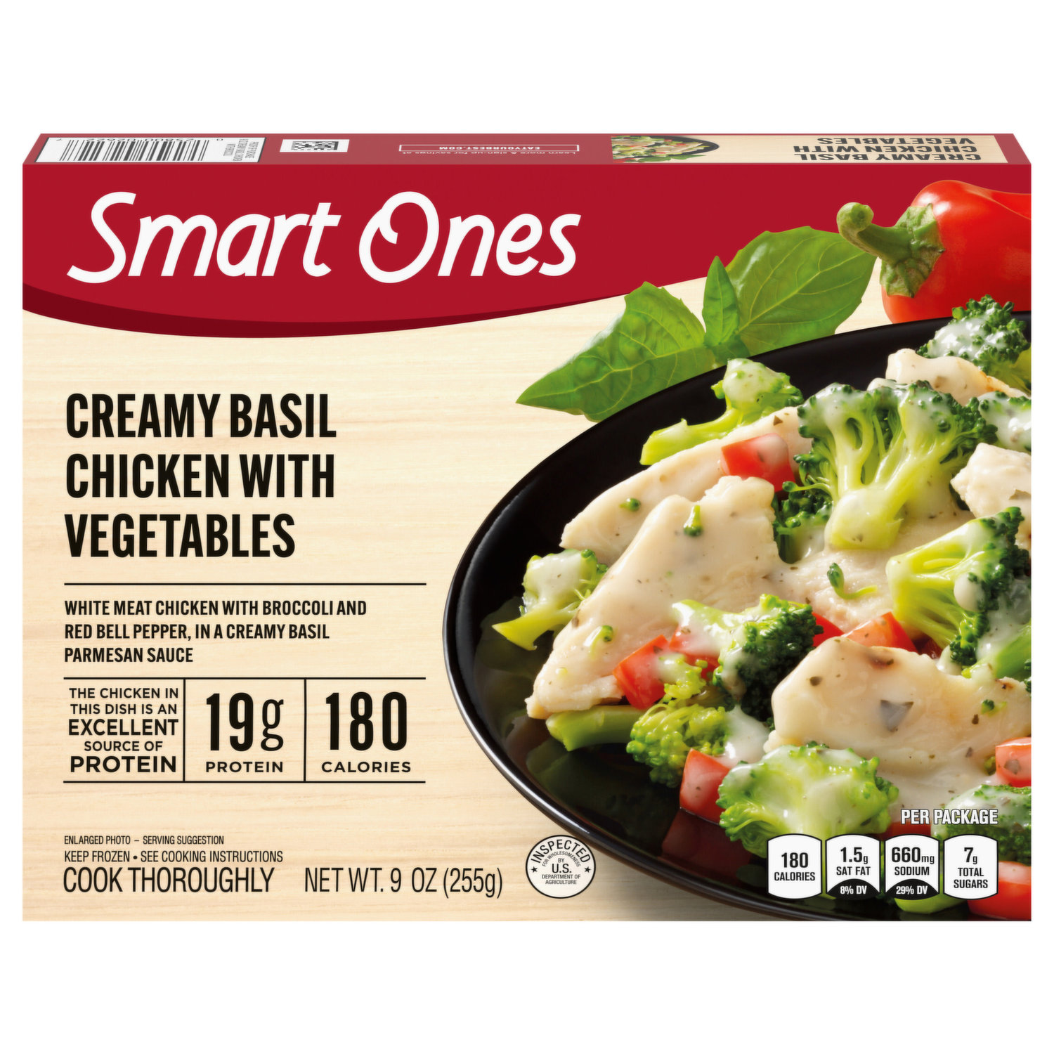 Smart Ones Creamy Basil Chicken with Vegetables Super 1 Foods