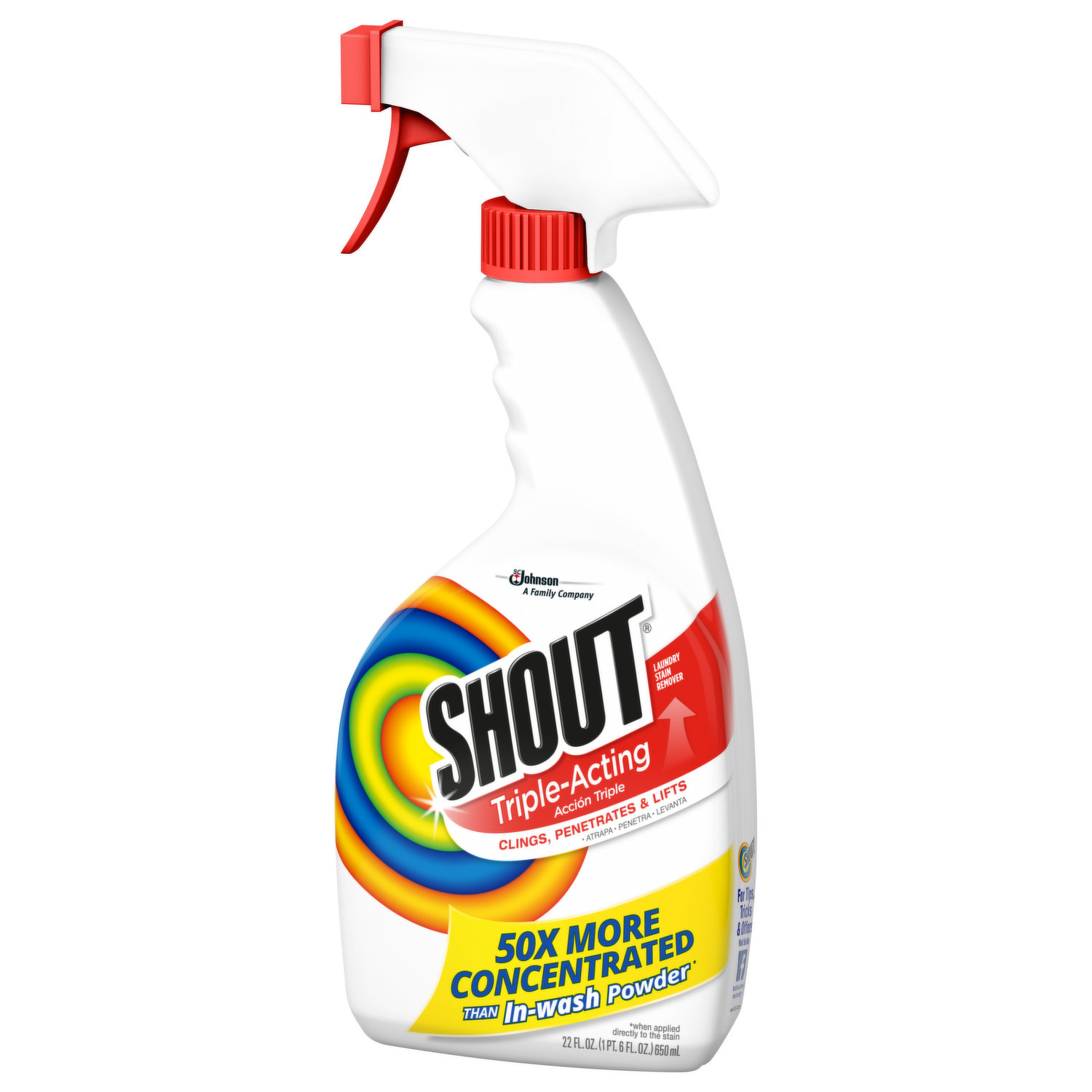 Shout Laundry Stain Remover, Triple-Acting, Value Refill