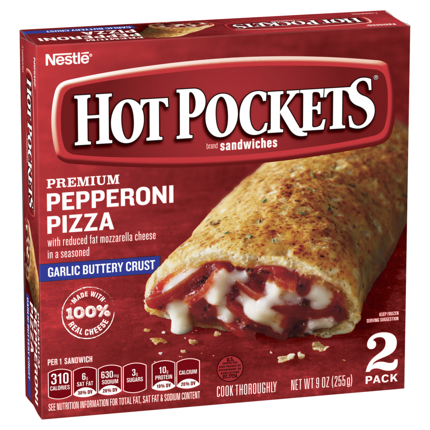 Hot Pockets Sandwiches, Chicken, Broccoli & Cheddar, 2 Pack, Pizza Rolls &  Pockets