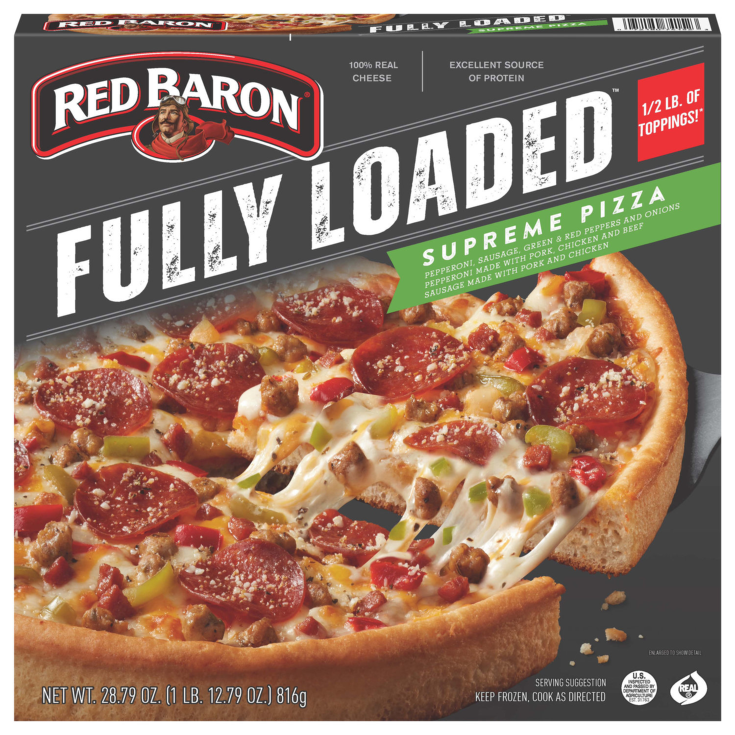 Red Baron Pizza, Fully Loaded, Pepperoni