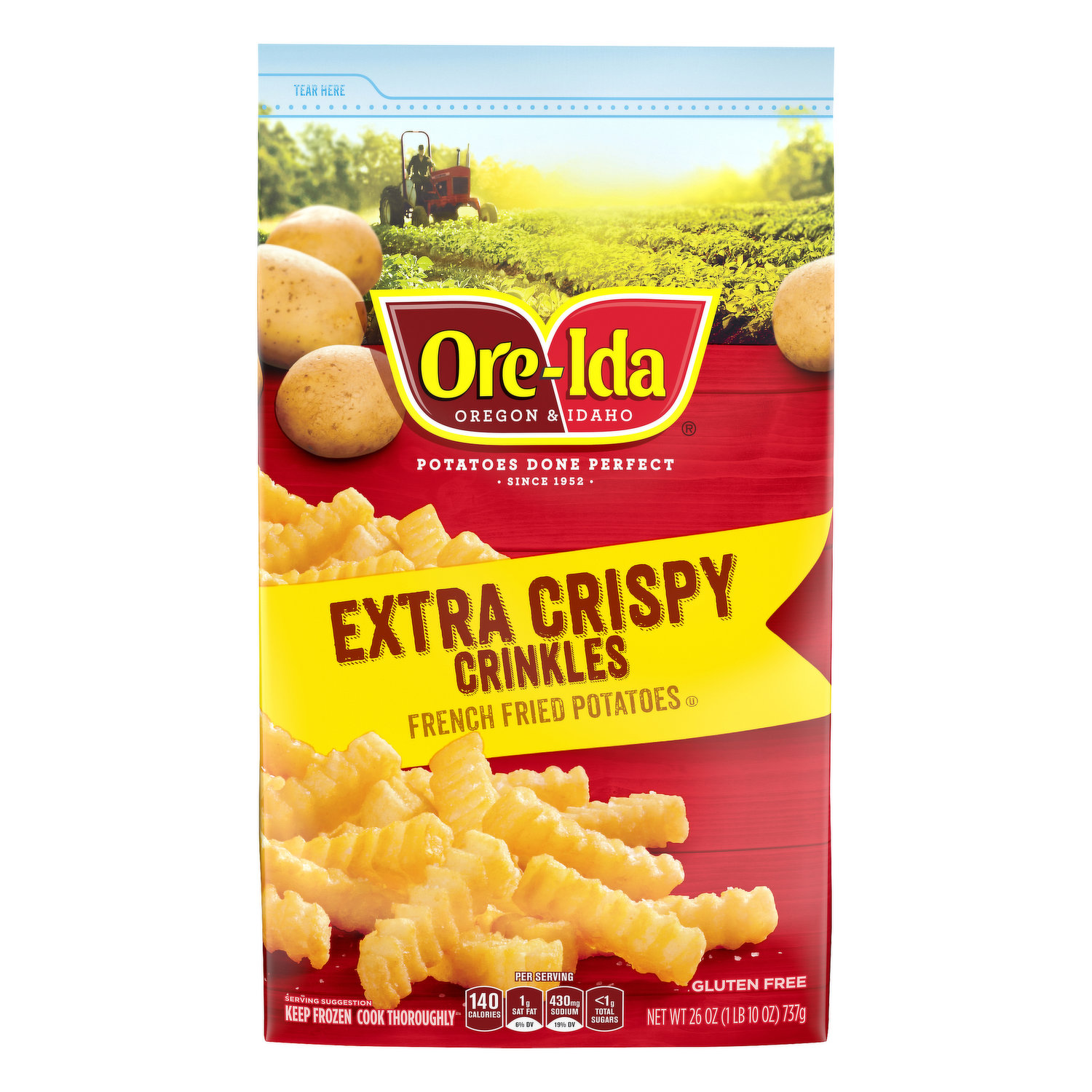 Ore-Ida Golden Shoestrings French Fries Fried Frozen Potatoes, 28