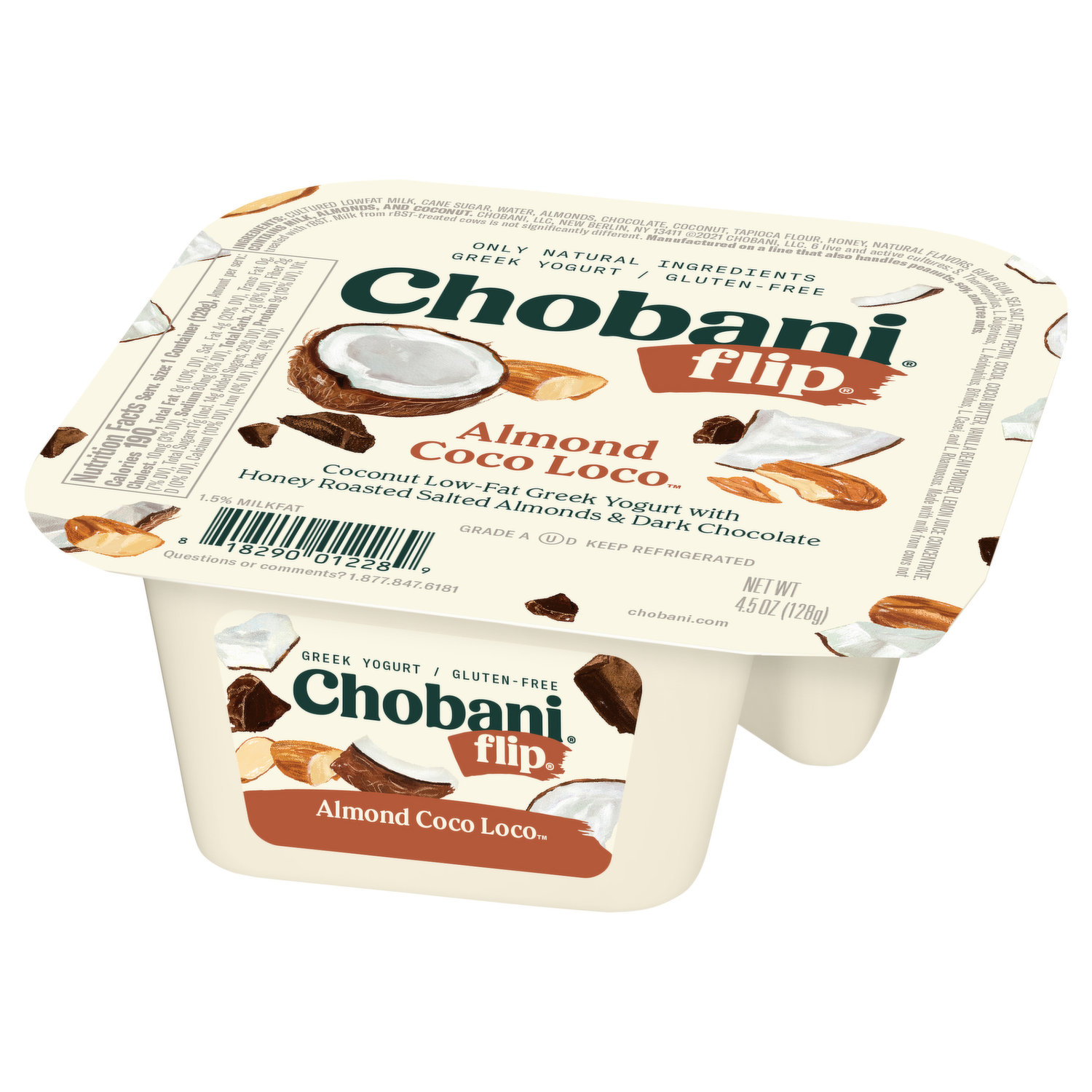 Chobani, Flip Almond Coco Loco Low-Fat Greek Yogurt, 5.3 oz