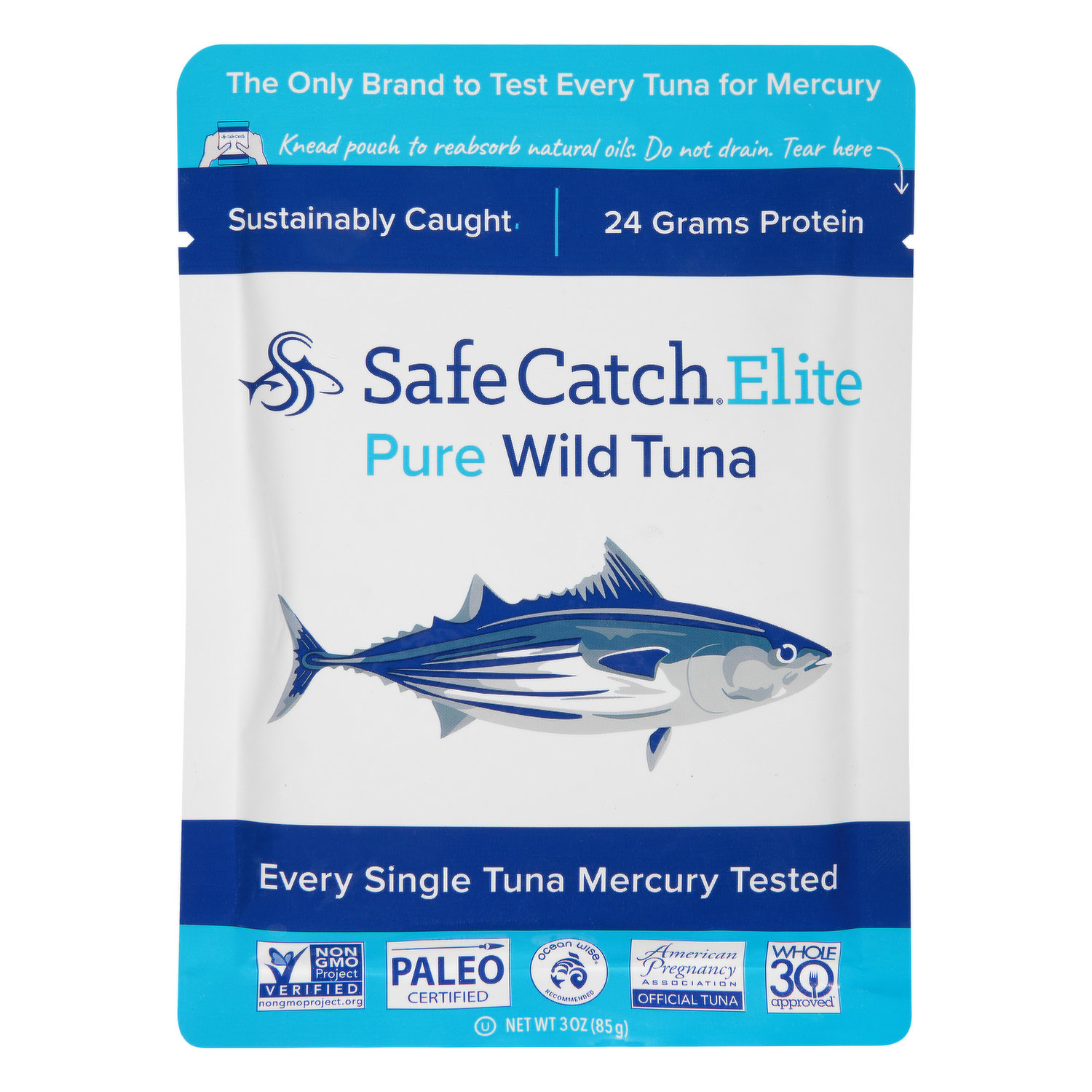 Safe Catch Elite Wild Tuna, Pure - 5 oz