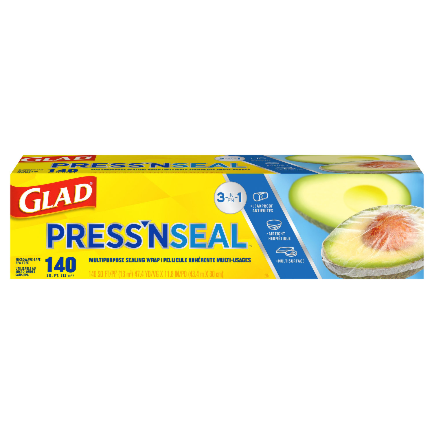 Glad Holiday Cling Wrap Plastic Wrap - Green - 200Sq Ft (Pack Of 2