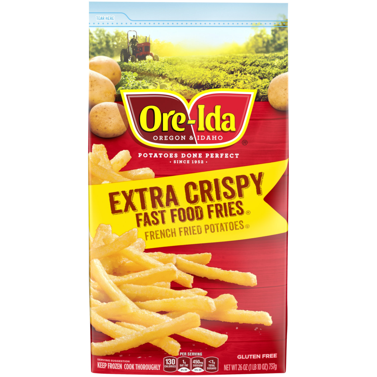 Ore-Ida Golden Shoestrings French Fries Fried Frozen Potatoes, 28