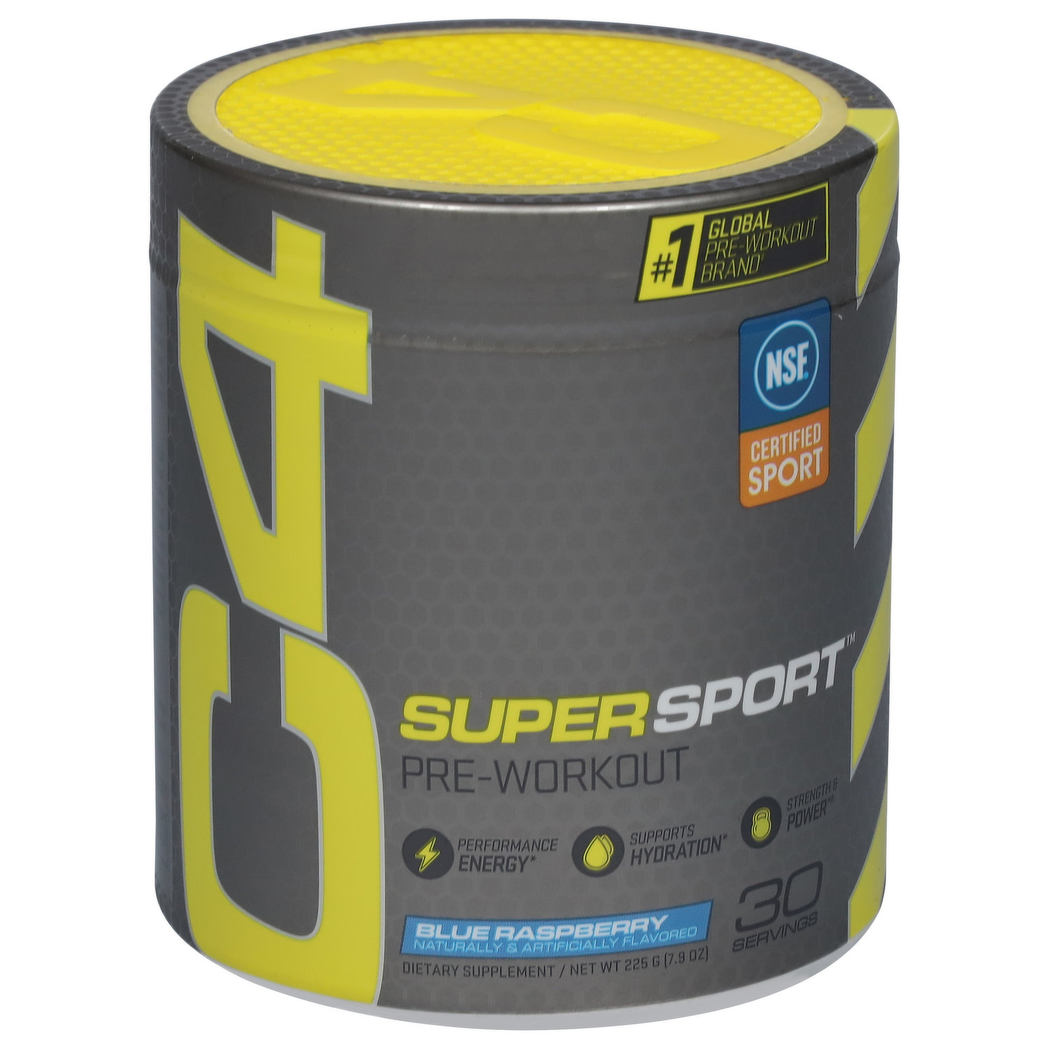 Super Sport Blue Raspberry Pre-Workout Dietary Supplement