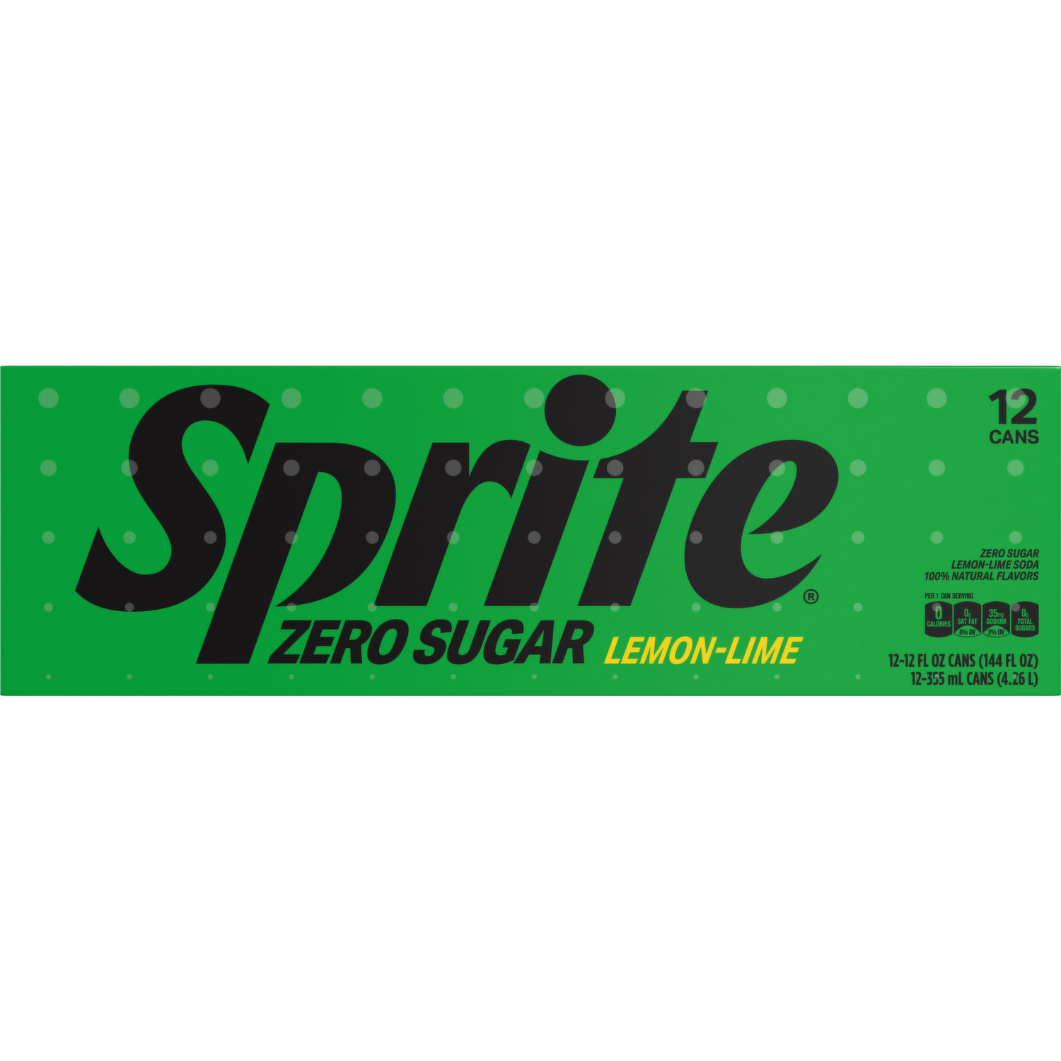 Sprite Zero Sugar Lemon Lime Soda Pop, 12 fl oz, 12 Pack Cans