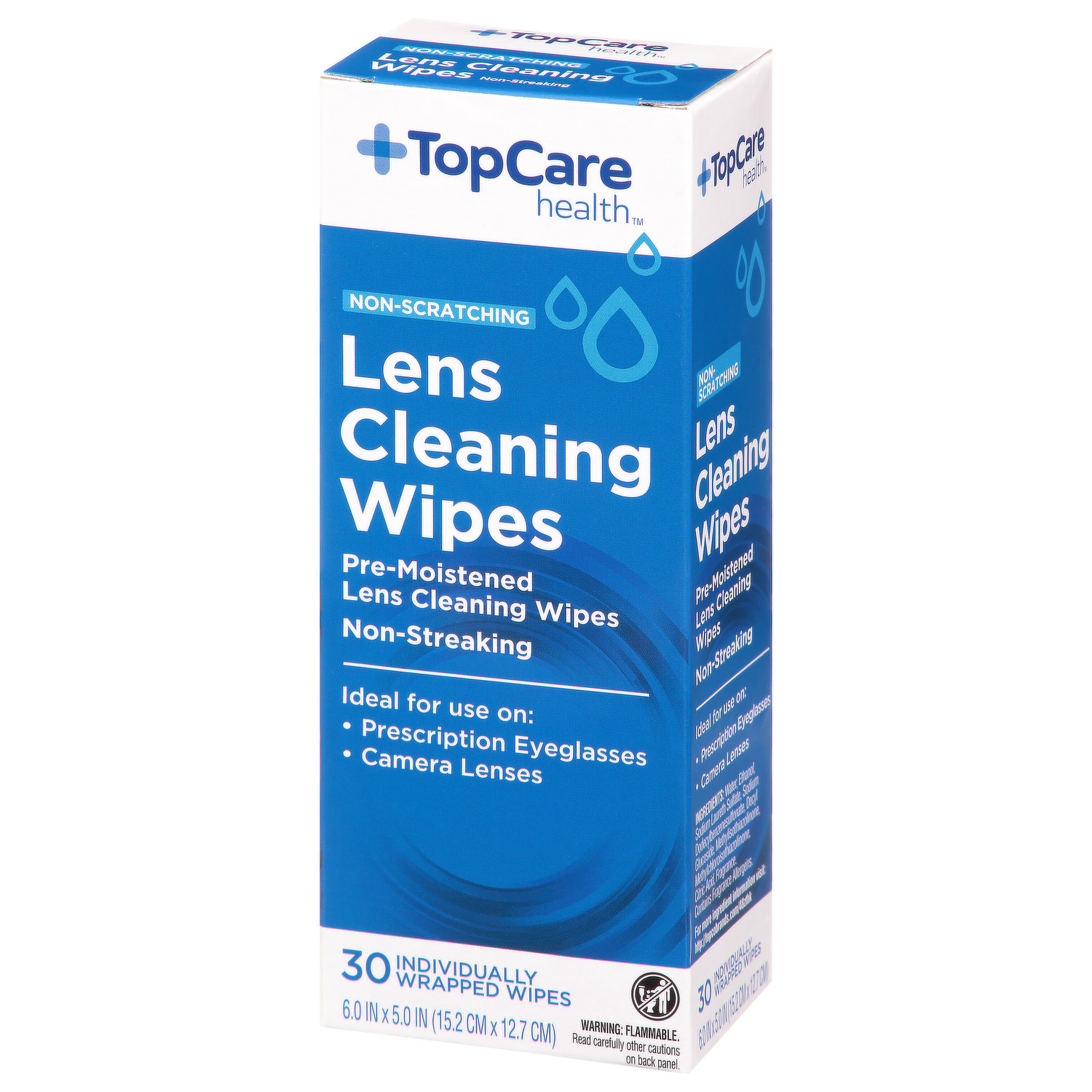 TopCare Lens Cleaning Wipes, Non-Scratching