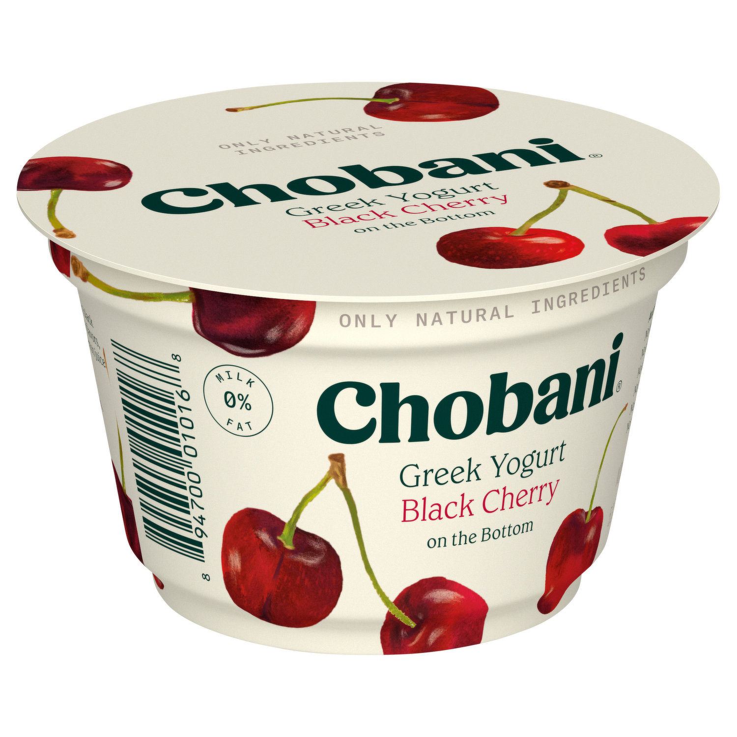 Chobani Yogurt, Nonfat, Greek, Black Cherry On The Bottom 5.3 Oz