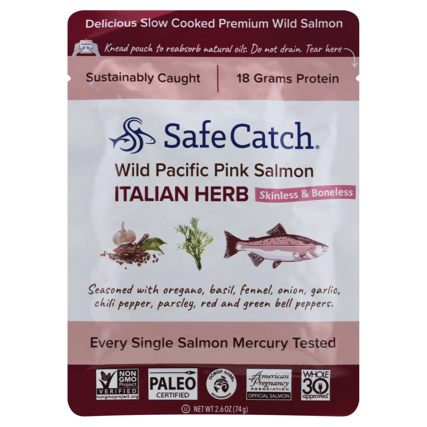Safe Catch - Wild Alaska Pink Salmon - Rosemary Dijon, 85g