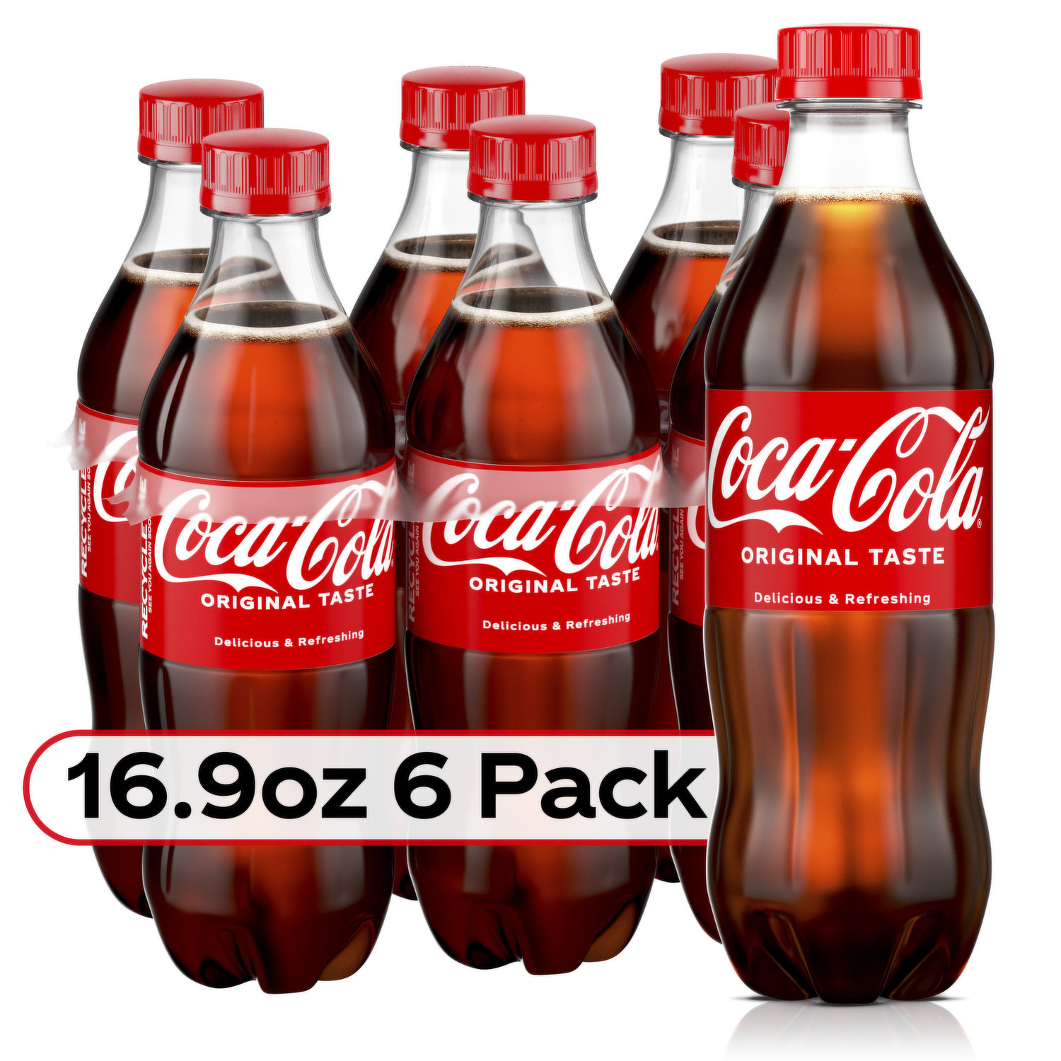 Coca-Cola Cola, Zero Calorie, Zero Sugar, 6 Pack - FRESH by Brookshire's