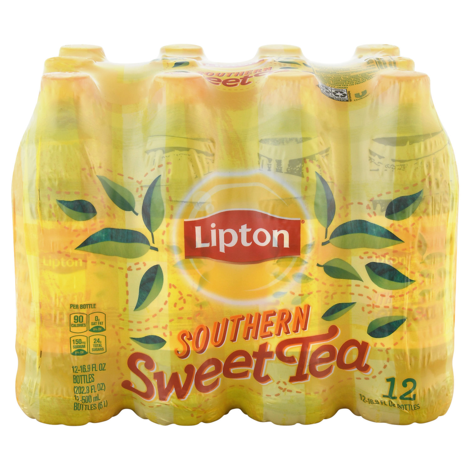 Lipton Lemon Iced Tea, 16.9 fl oz, 12 Pack Bottles