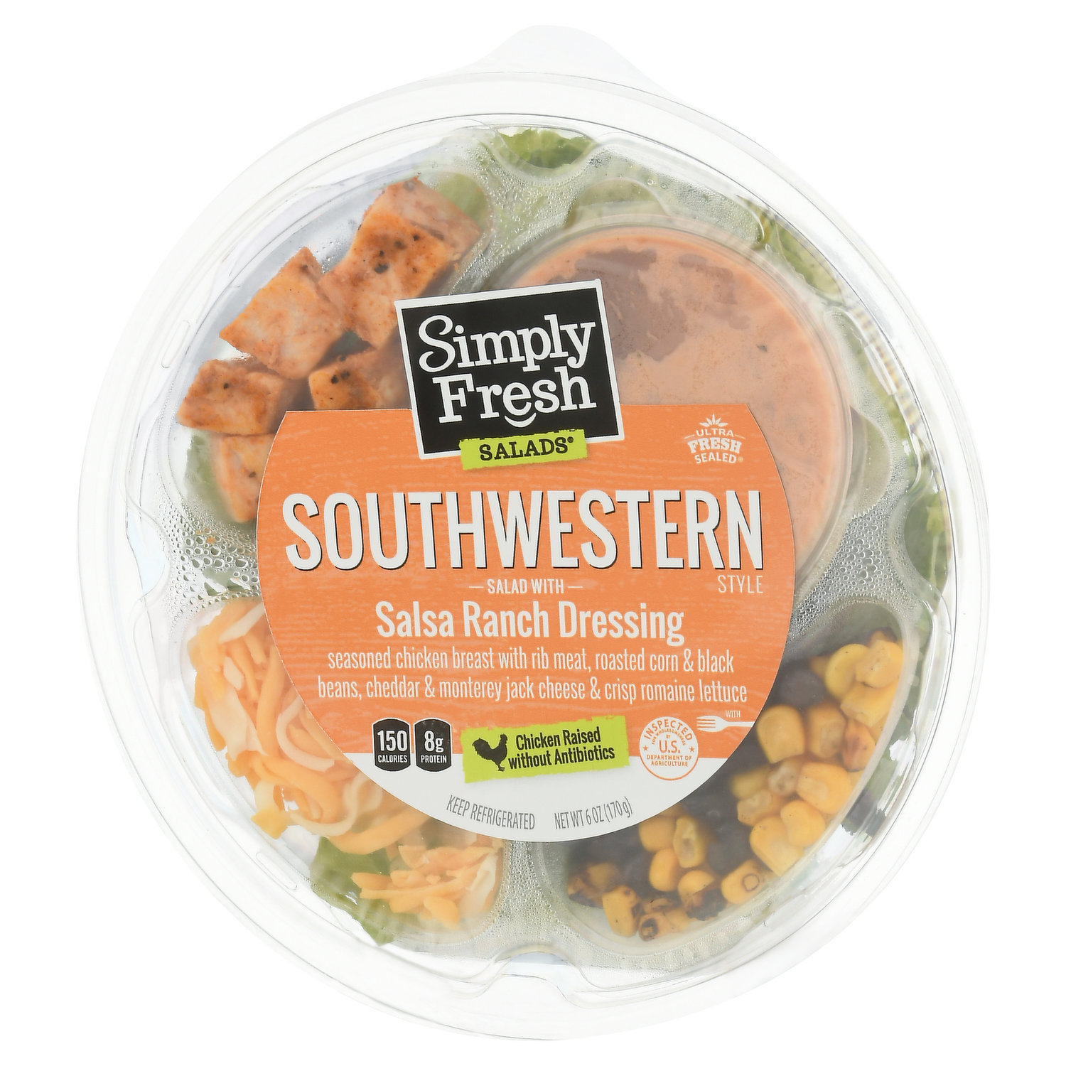 Simply Fresh Salad Bowl Kit - Southwestern Style Shaker with Chicken, 6.7  oz - City Market