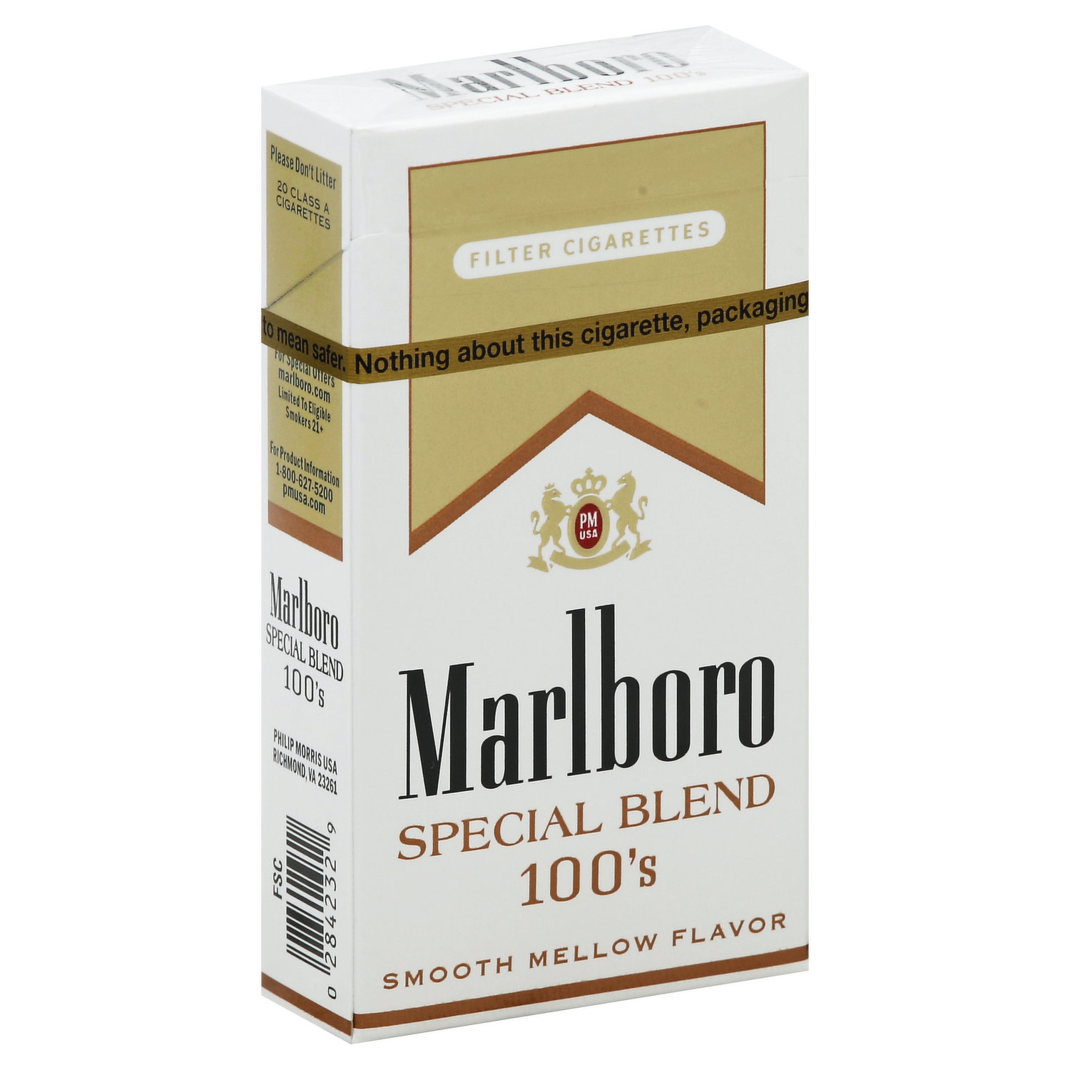 Marlboro Cigarettes, Menthol, Gold Pack, 100'S