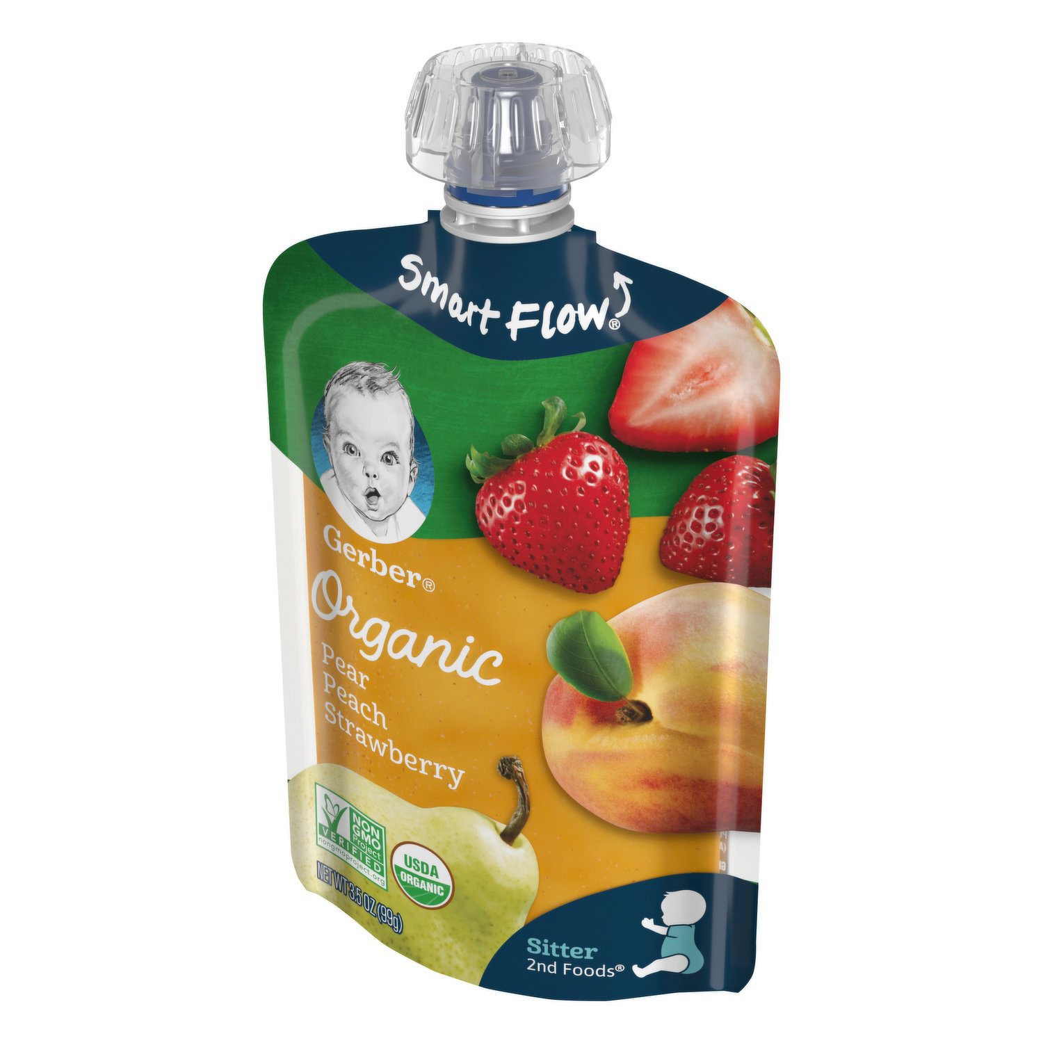 Strawberry Peach Pear Organic Baby Puree