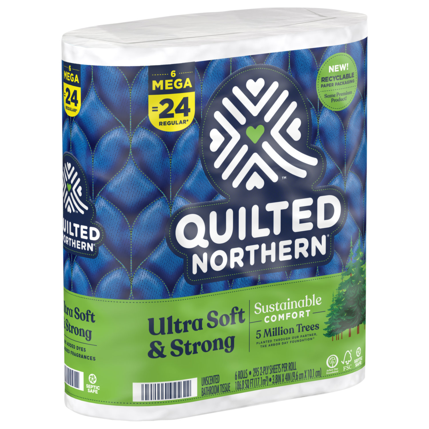 Quilted Northern Ultra Soft and Strong Bathroom Tissue Mega Rolls 18Ct 