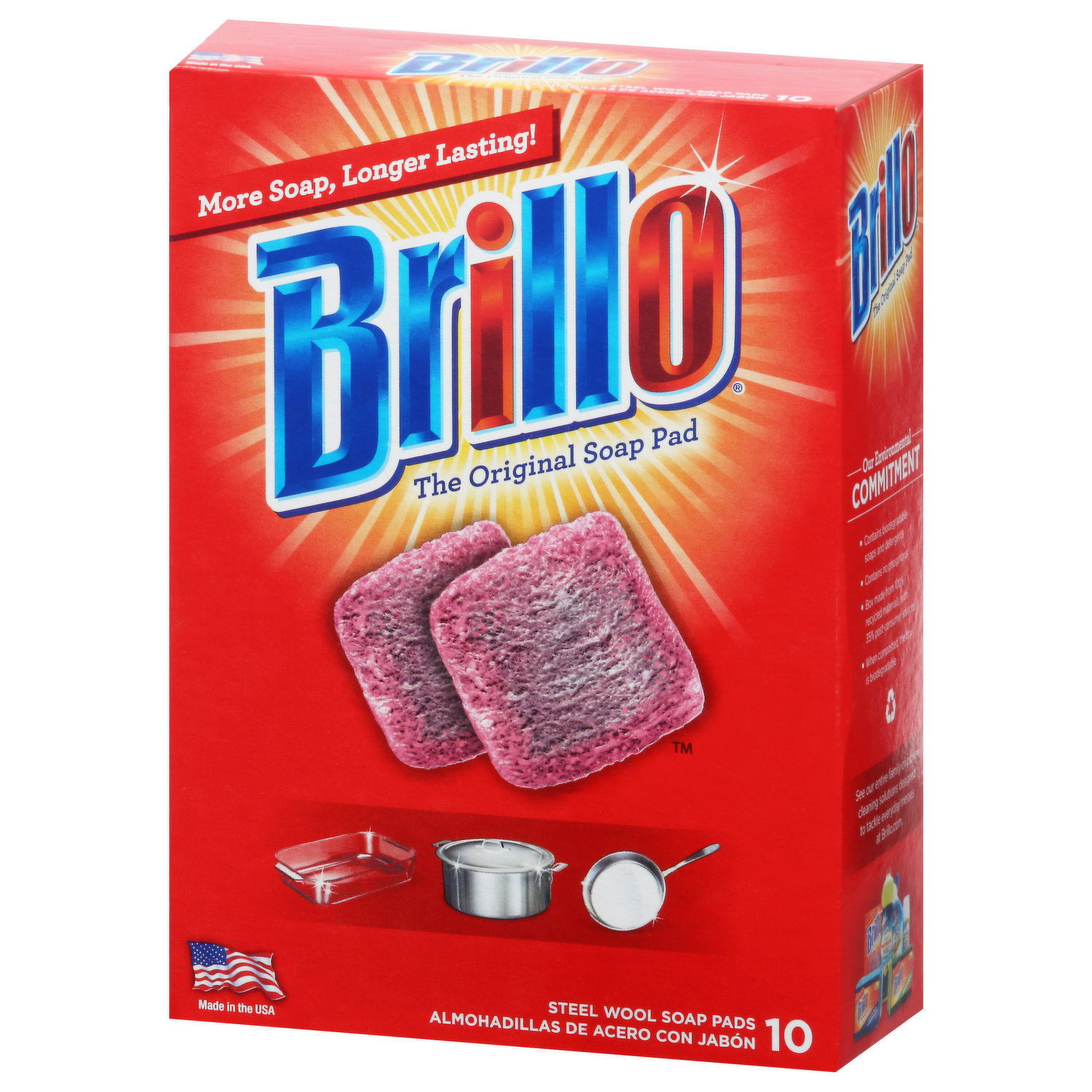 BRILLO Scrub Brush 2 Pack Kitchen Cleaning Sink Dish Washing Scrubber  Bathroom