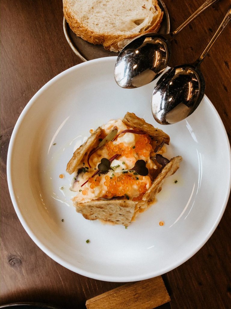 Ensaladilla de pulpo y Kimchi