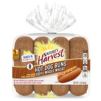 Natures Harvest Wheat Hot Dog Bun, 16 Ounce