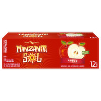 Manzanita Sol Soda, Apple, 144 Ounce