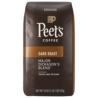 Peet's Coffee Coffee, Ground, Dark Roast, Major Dickason's Blend, 18 Ounce
