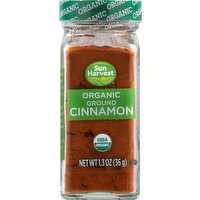 Sun Harvest Cinnamon, Organic, Ground, 1.3 Ounce
