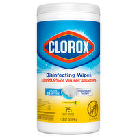 Clorox Disinfecting Wipes, Crisp Lemon, 75 Each