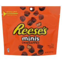 Reese's Milk Chocolate & Peanut Butter Cups, Minis, Unwrapped, 7.6 Ounce