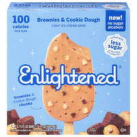 Enlightened Ice Cream Bars, Light, Brownies & Cookie Dough, 4 Each
