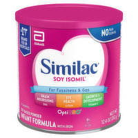 Similac Infant Formula with Iron, Soy-Based, OptiGro, 0-12 Months, 12.4 Ounce