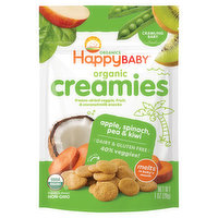 HappyBaby Creamies, Organic, Apple, Spinach, Pea & Kiwi, Crawling Baby, 1 Ounce