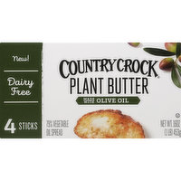 Country Crock Plant Butter, Olive Oil, Sticks, 4 Each