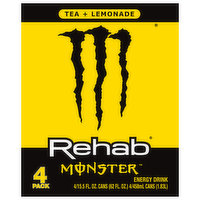 Rehab Monster Energy Drink, Tea + Lemonade, 4 Pack, 4 Each