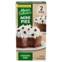 Marie Callender's Pies, Chocolate Satin, Mini, 6 Ounce