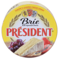 President Cheese, Brie, Soft-Ripened, 8 Ounce