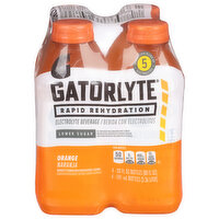 Gatorlyte Electrolyte Beverage, Lower Sugar, Orange, 4 Each
