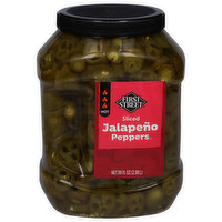 First Street Jalapeno Peppers, Sliced, Hot, 99 Fluid ounce