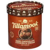 Tillamook Ice Cream, Dark Chocolate Cookies & Cream, 48 Ounce