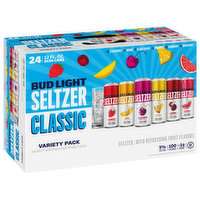 Bud Light Seltzer Seltzer Variety Pack, Hard Seltzer, Gluten Free, 24 Pack, 12 FL OZ Slim Cans, 5% ABV, 288 Ounce