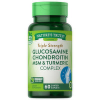Nature's Truth Glucosamine Chondroitin MSM & Turmeric Complex, Triple Strength, Coated Caplets, 60 Each